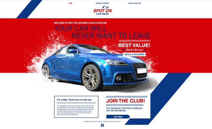 Car Valeting Website Template