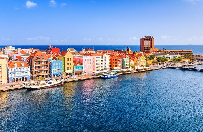 View of downtown Willemstad. Curacao, Netherlands Antilles