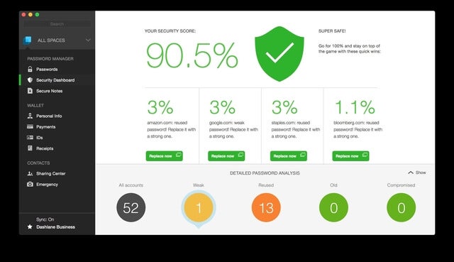 dashlane dashboards