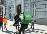 an UberEats cycle delivery driver