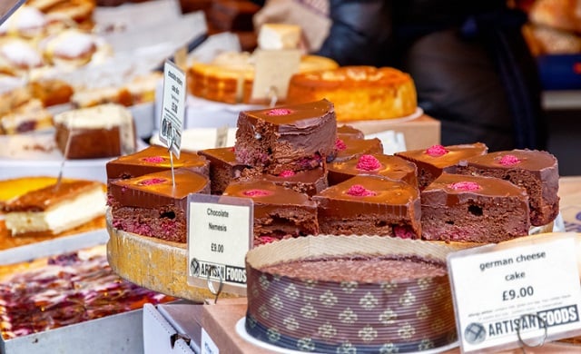 Market stall cakes