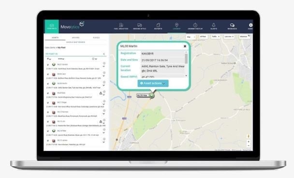 Movolytics interface (business van tracking)