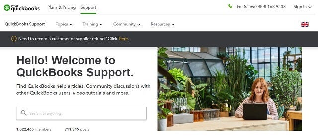 Quickbooks review support