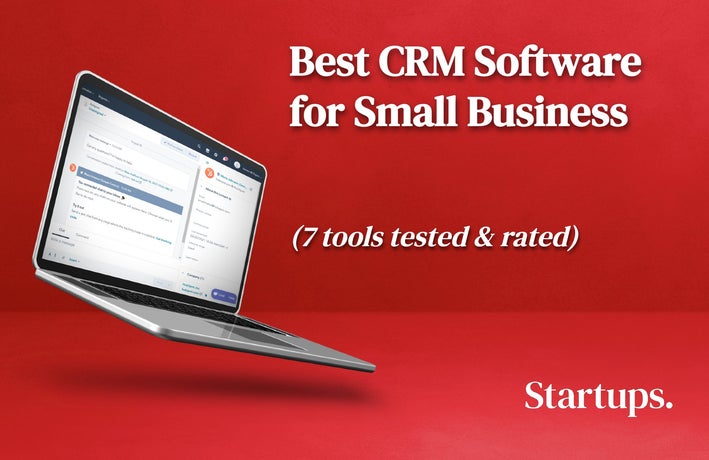 a laptop showing HubSpot CRM as part of a review of 7 CRM software options