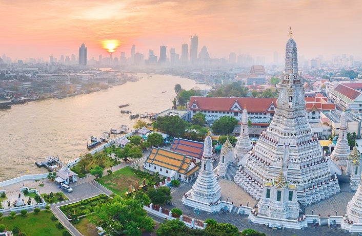 High angle view Bangkok Thailand