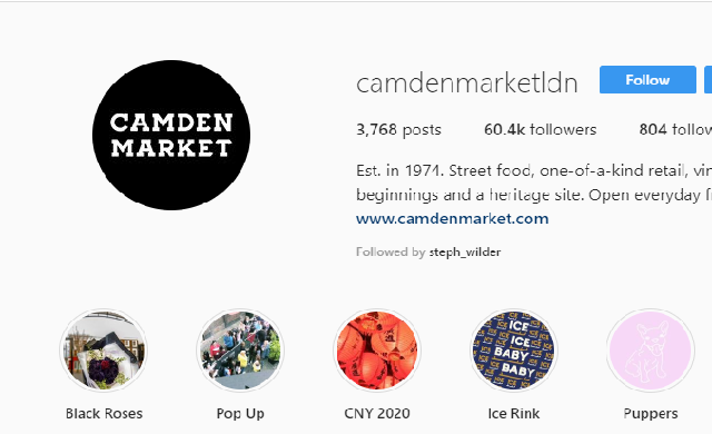 Camden market instagram