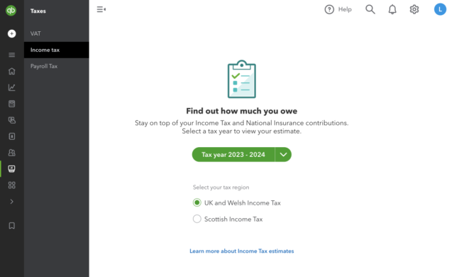Quickbooks review income tax