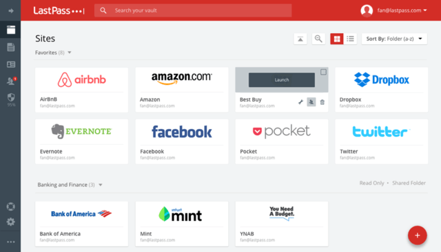 lastpass vault