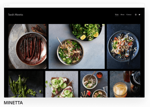 Squarespace template food